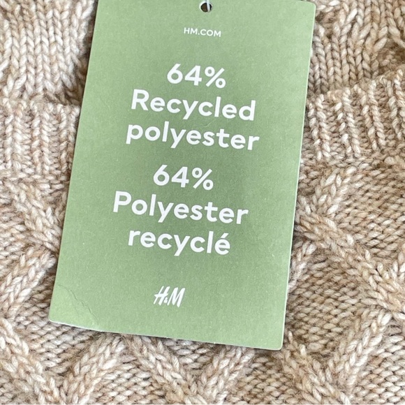 H&M Sweater Ruffle Sz L Cable Knit Ribbed Blogger Favourite Coquette Prairie NWT - Picture 9 of 14